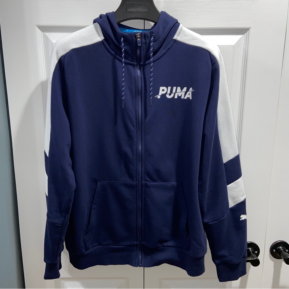 Puma Navy Blue Full Zip Hoodie